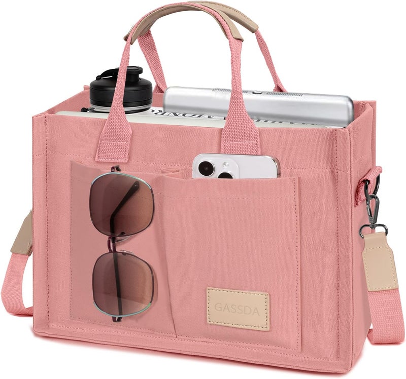 GASSDA Tote Bags for Women Canvas Tote Purse Crossbody with Pockets Top Handle Shoulder Satchel Bag for Women - Image 1